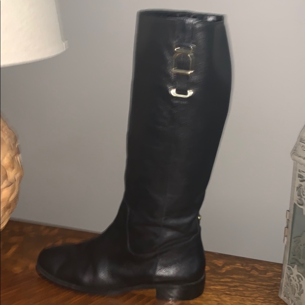 Banana Republic black leather riding boots - Picture 2 of 7
